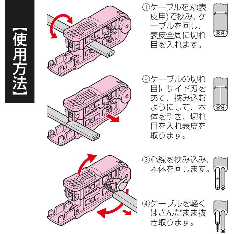 未来工業 トリッパー(R)・F (VVFケーブルの皮むき器) TOR-1F