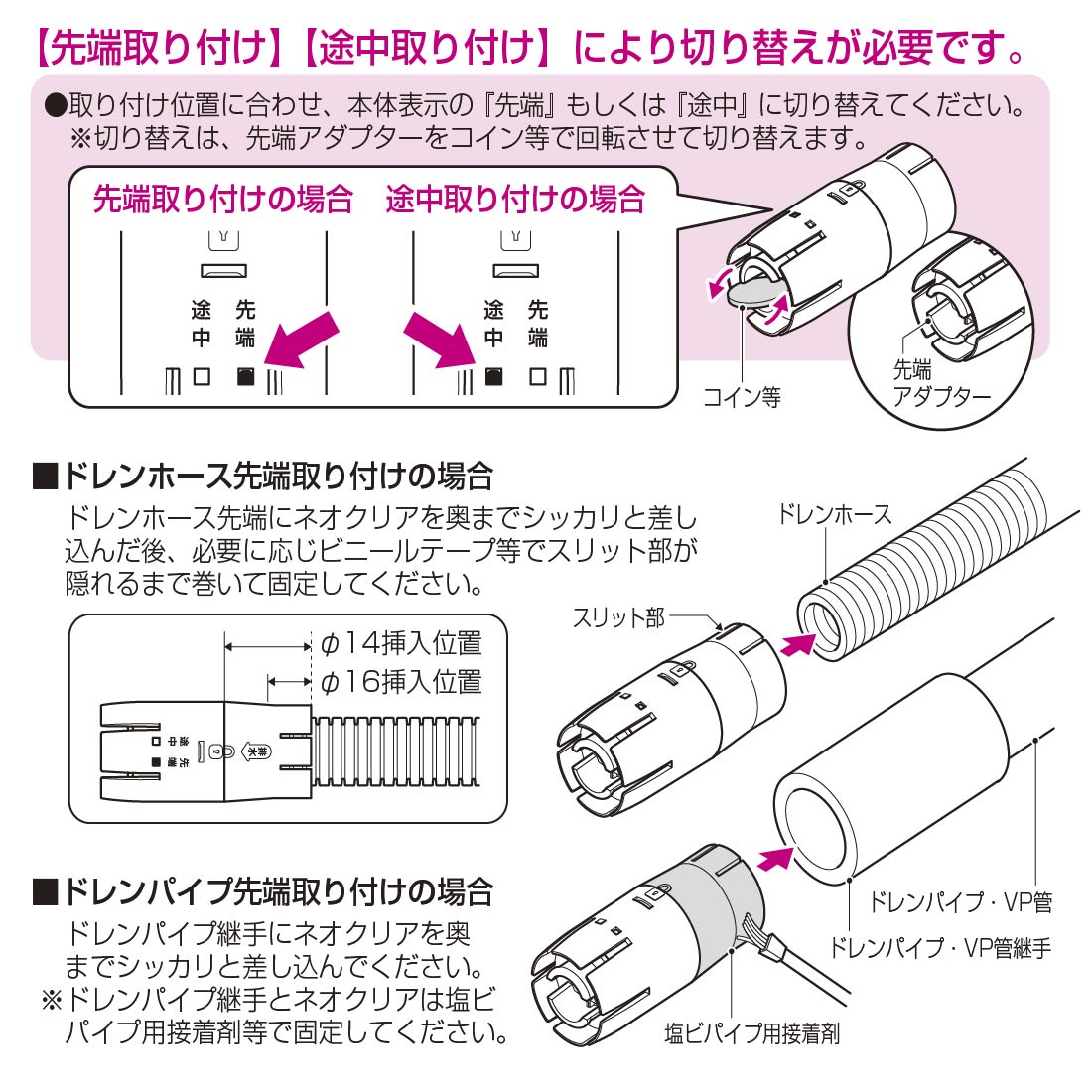 BWHC-1416 ネオクリア ルームエアコン用 消音防虫バルブ 未来工業 : mi 