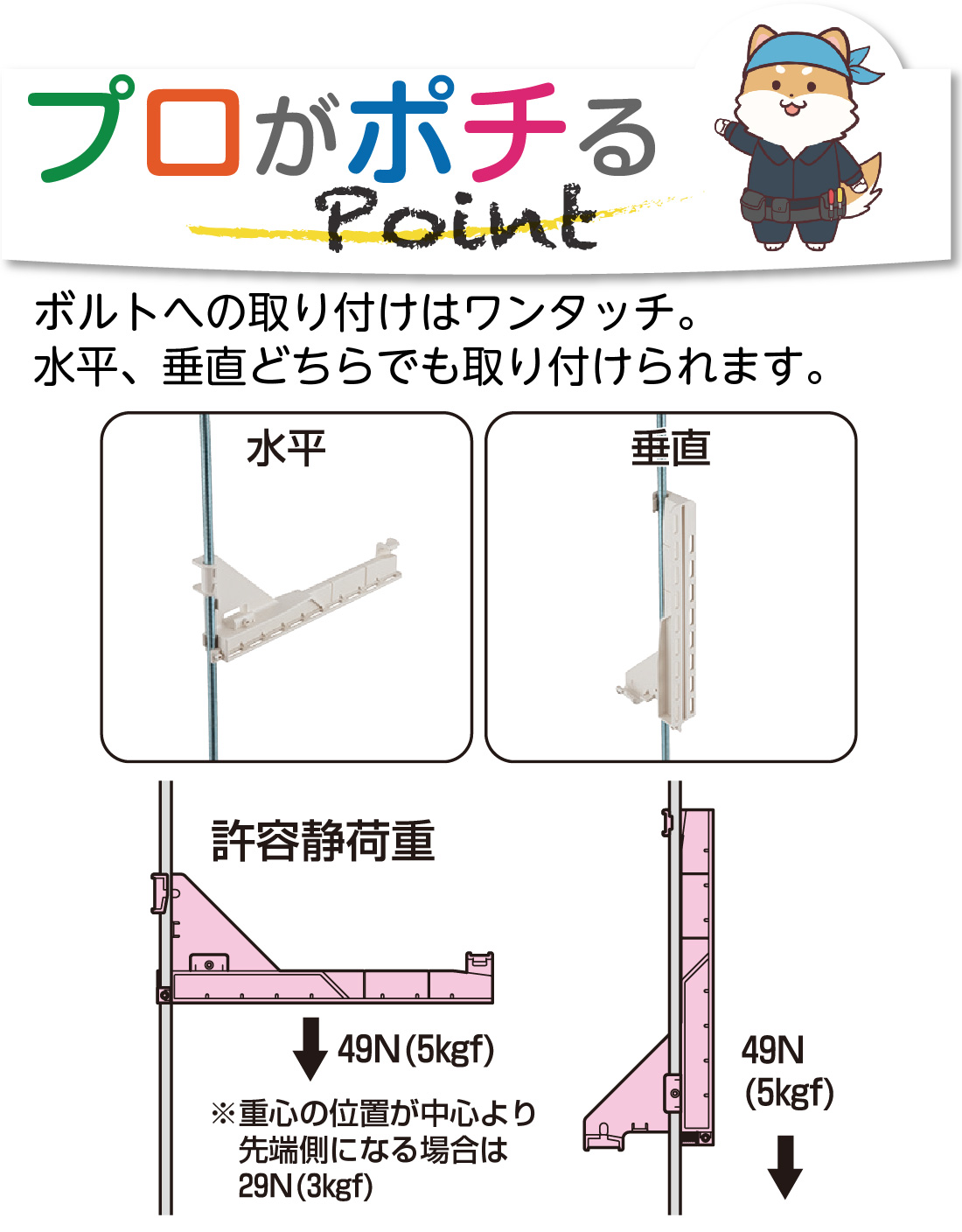 未来工業 (取寄品) SGT-250HV4 10個入 水平垂直固定台座 ミルキー