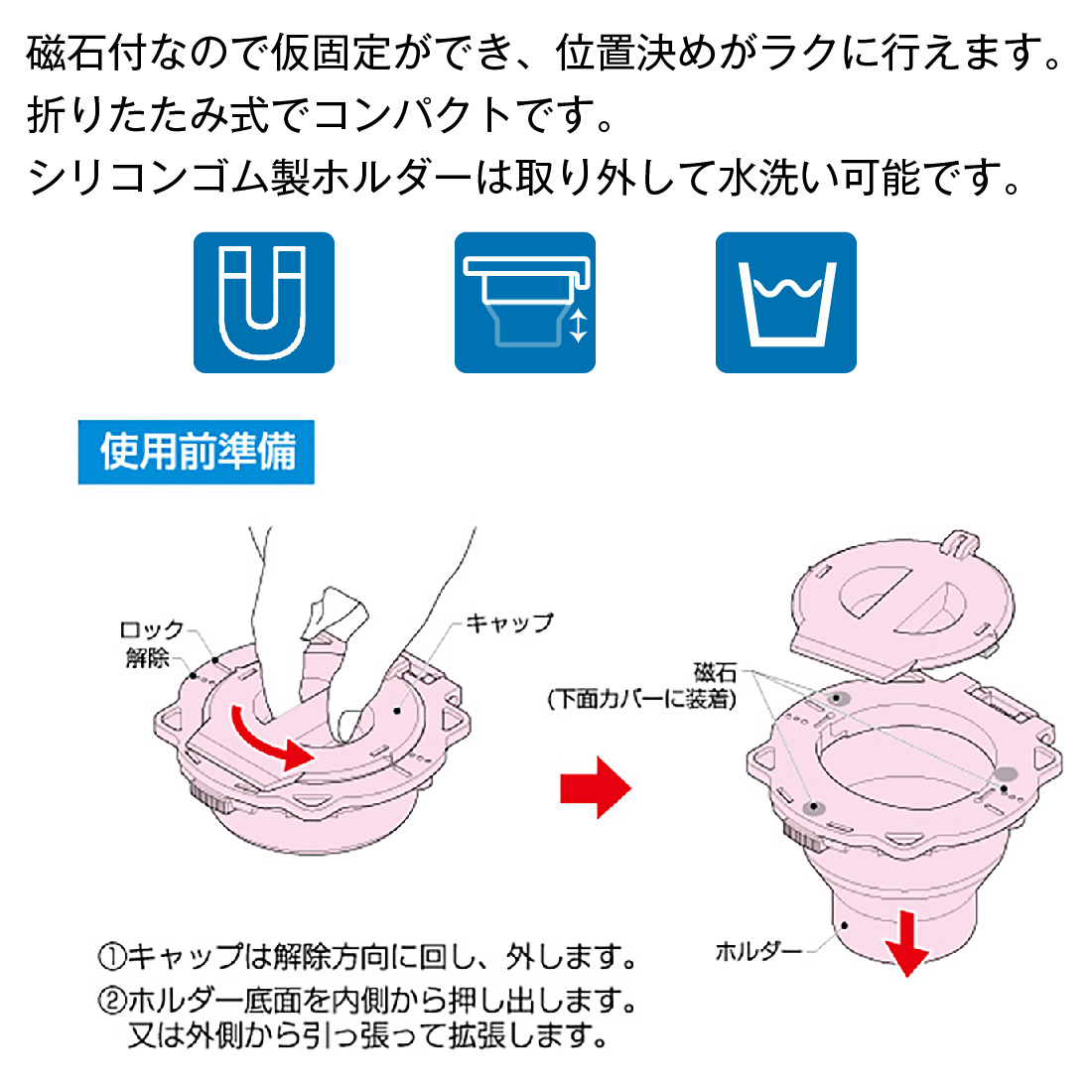 取寄品) 未来工業 FDH-UC 1個 切粉カップ(裏側用) 磁石付き 金属盤穴あけ作業時の切粉落下を防止収集 mirai : mi-0483 :  プロポチ - 通販 - Yahoo!ショッピング