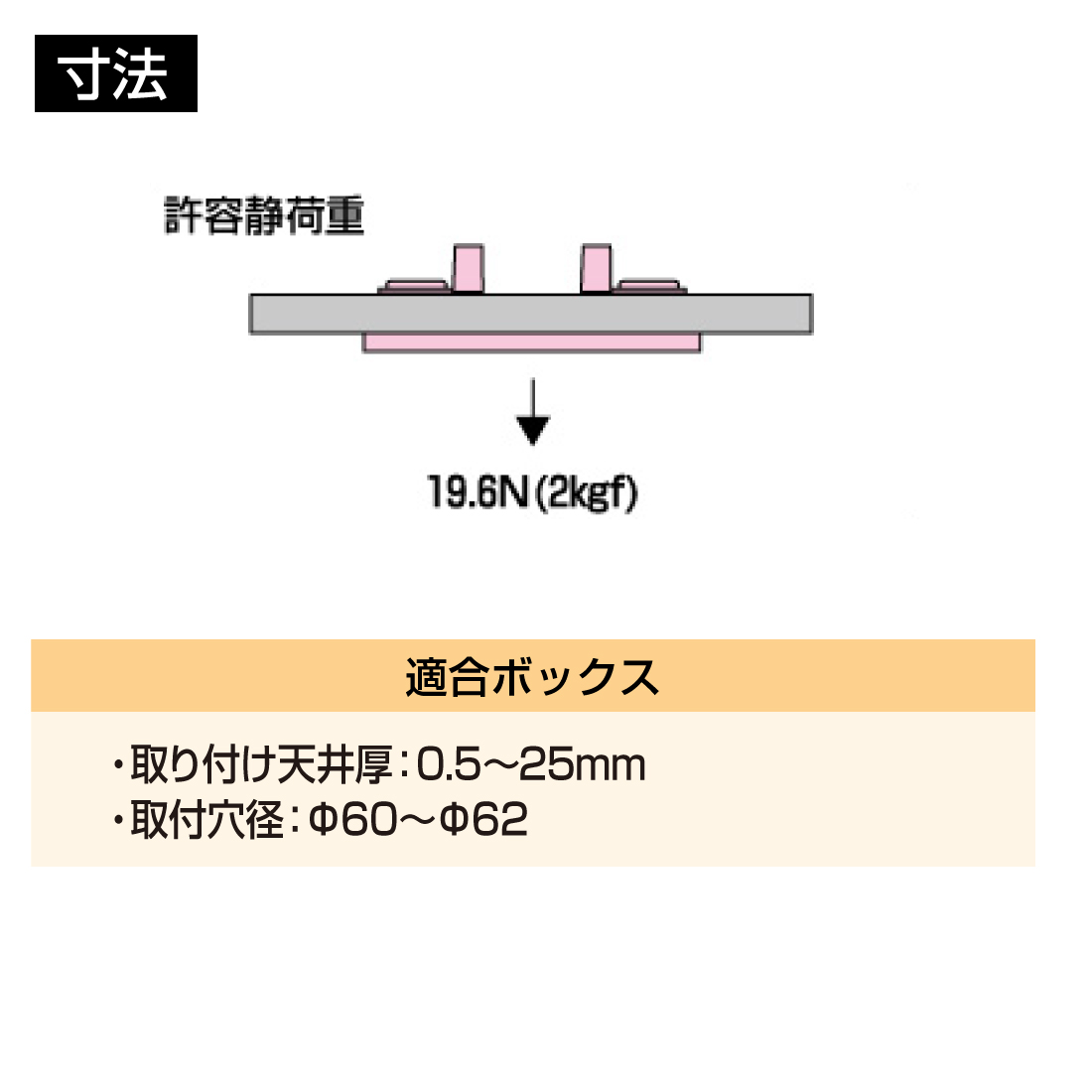 Miiさん　追加オプション　登り棒 アクセスポイント用天井取付台座 APD-60W 軽量 簡単設置 台座
