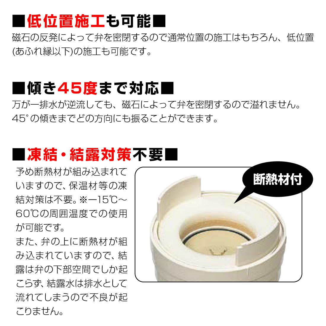 (取寄品)未来工業 VVD-75100D 6個入 通気スイスイ (接着タイプ・大型) 脱着可能タイプ 管材 建築 配管 mirai_4