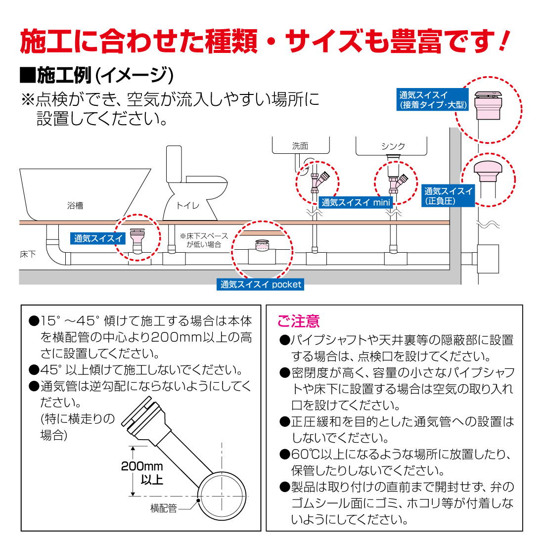 未来工業 VVD-75100D 通気スイスイ (接着タイプ・大型) 脱着可能