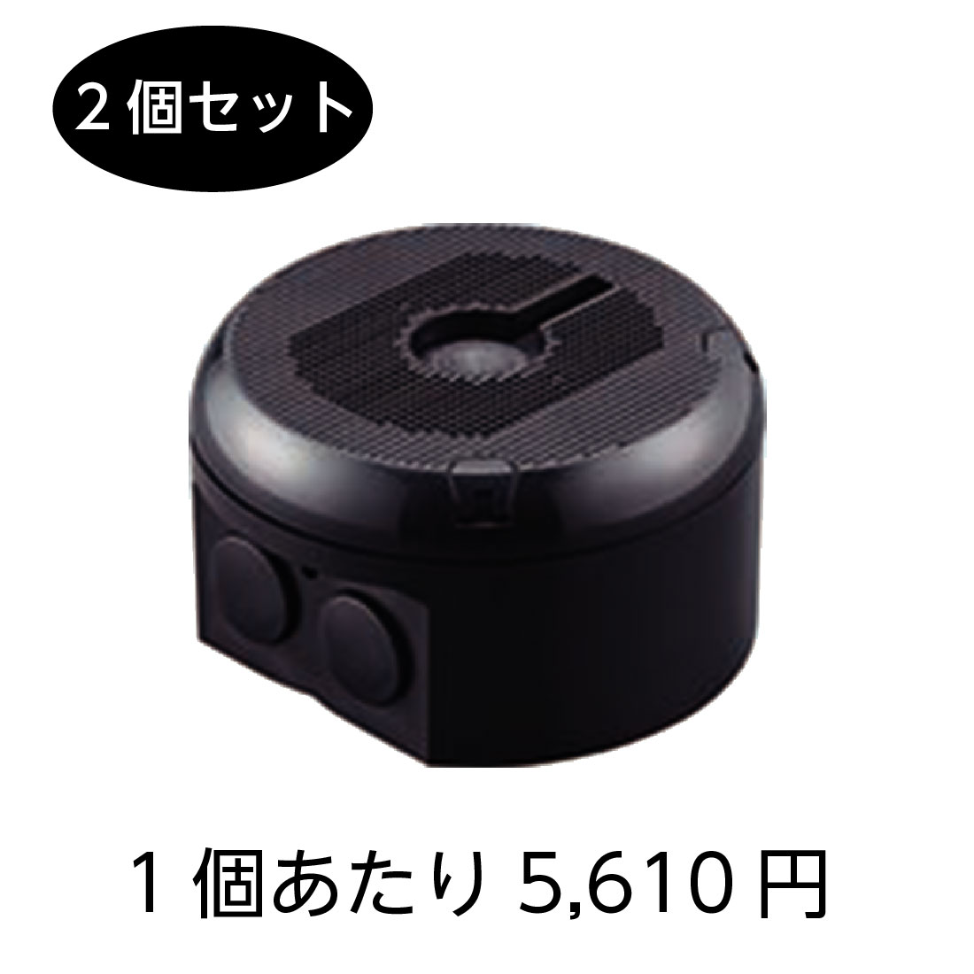 未来工業 (取寄品) PVMC-DF1609K 防犯カメラ取付ボックス ブラック 丸