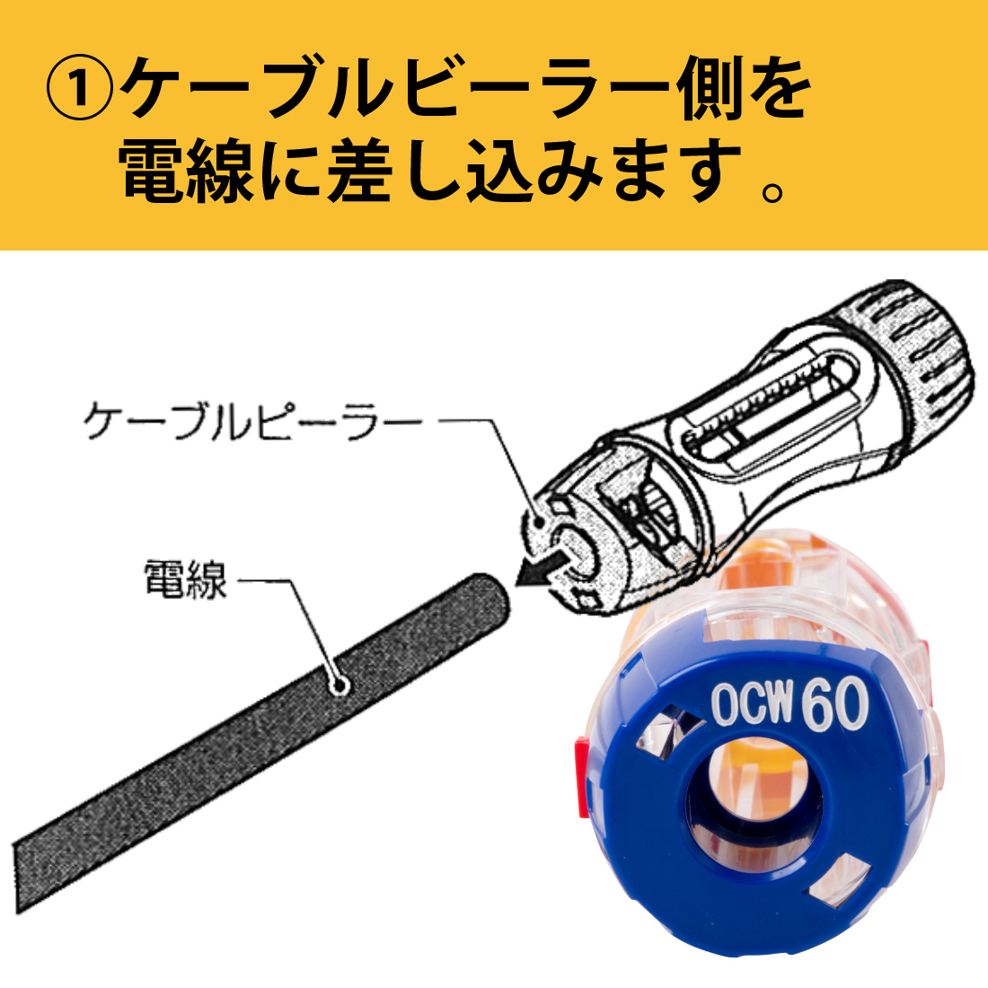 IV・CVT皮むき器　7個セット 未来工業 (取寄品) TOR-OCW1CS OC-W用 電圧電線 皮むき器 セット TOR