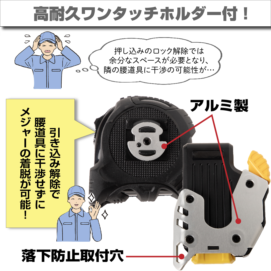 MARVEL（工具） JBM-2555HPG ホルダー付PGメジャー 25mm×5.5m マーベル