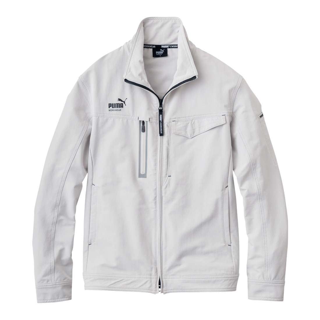 即配  作業ウェアPUMA PW-3021A PUMA ワークジャケット プーマ メンズ シンプル ポケット 作業着 作業服 長袖 通年 収納 ワークウェア ユニワールド PUMA WORKWEAR 作業ウェアPUMA PW-3021A ワークジャケット プーマ