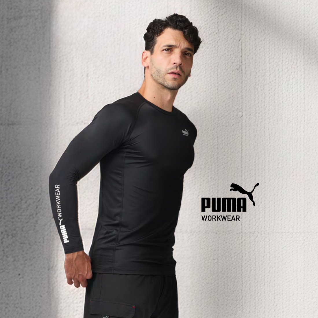 PUMA（プーマ） 作業ウェア 秋冬 長袖パフォーマンスウェア クルー