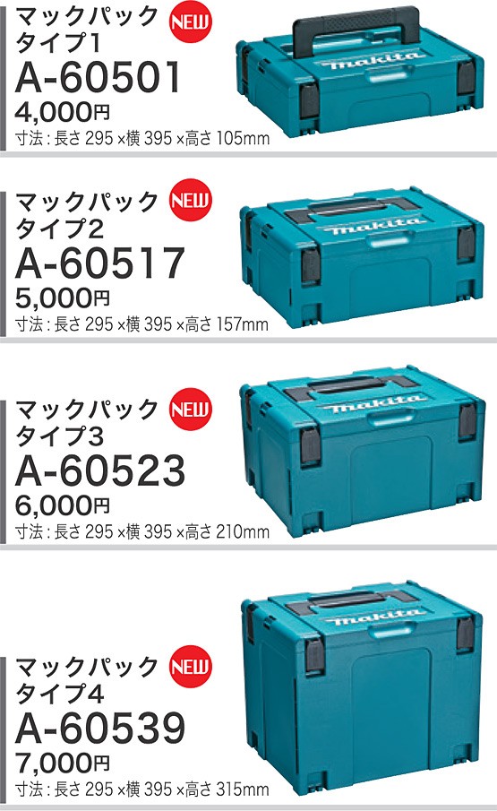 マキタ マックパック タイプ3 A-60523 (C) :makita-a-60523:プロショップShimizu - 通販 -  Yahoo!ショッピング