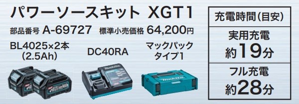 代引不可)マキタ パワーソースキット XGT1 A-69727 (C) : makita-xgt1