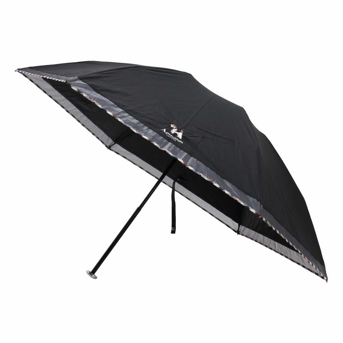 アクアスキュータム　折りたたみ傘 日傘 傘　晴雨兼用　一級遮光　UV ブラック Aquascutum（アクアスキュータム）】 雨傘（折りたたみ