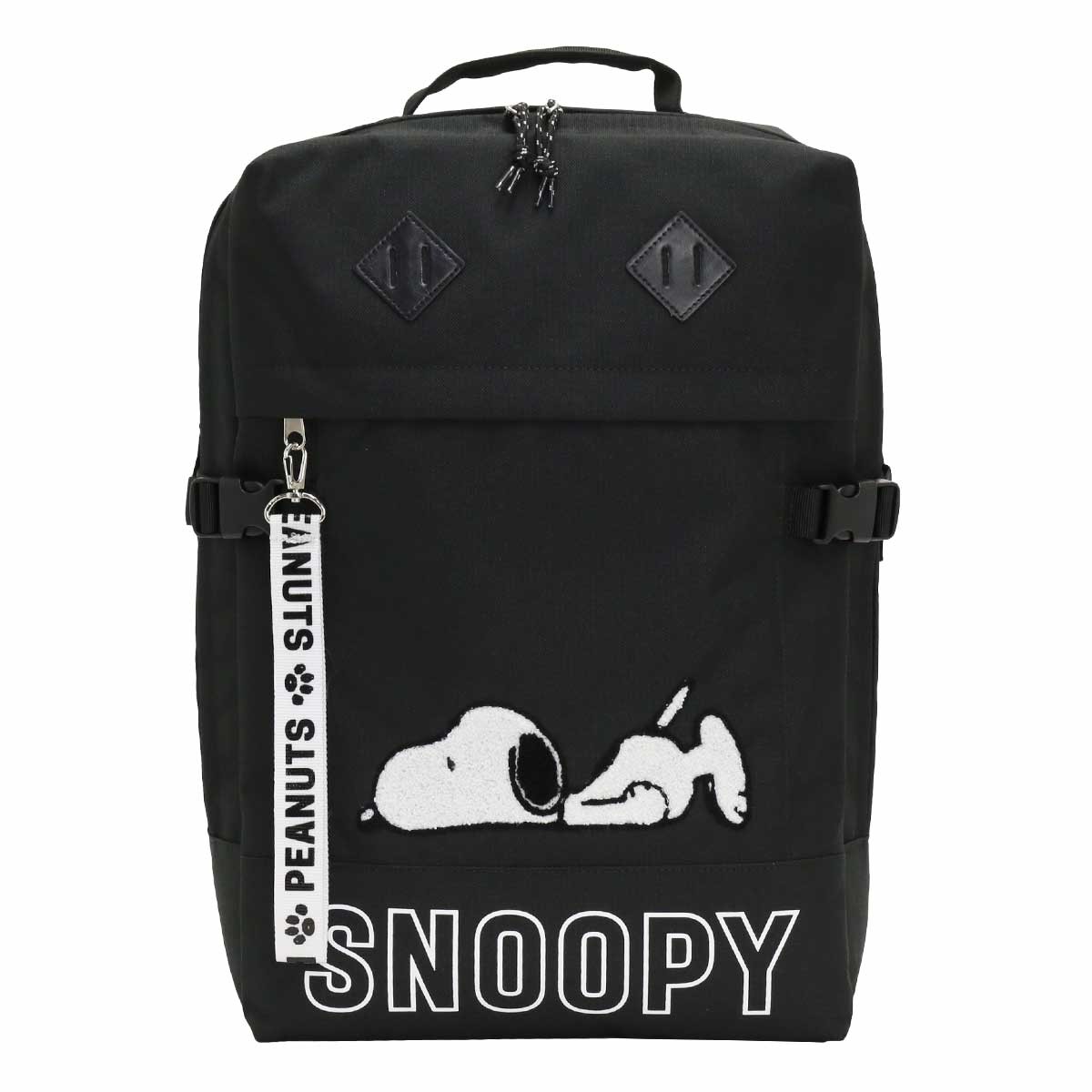 Snoopy スヌーピー リュックサック デイパック リュック リュックサック バックパック ボックスリュック B4 ブラック ブランド キャラクター 母の日 At Snoopy 023 バッグとスーツケースのビアッジョ 通販 Yahoo ショッピング