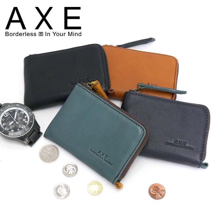 AXE（アックス） キーケース 小銭入れ メンズ レザー 男性 男 本革 革