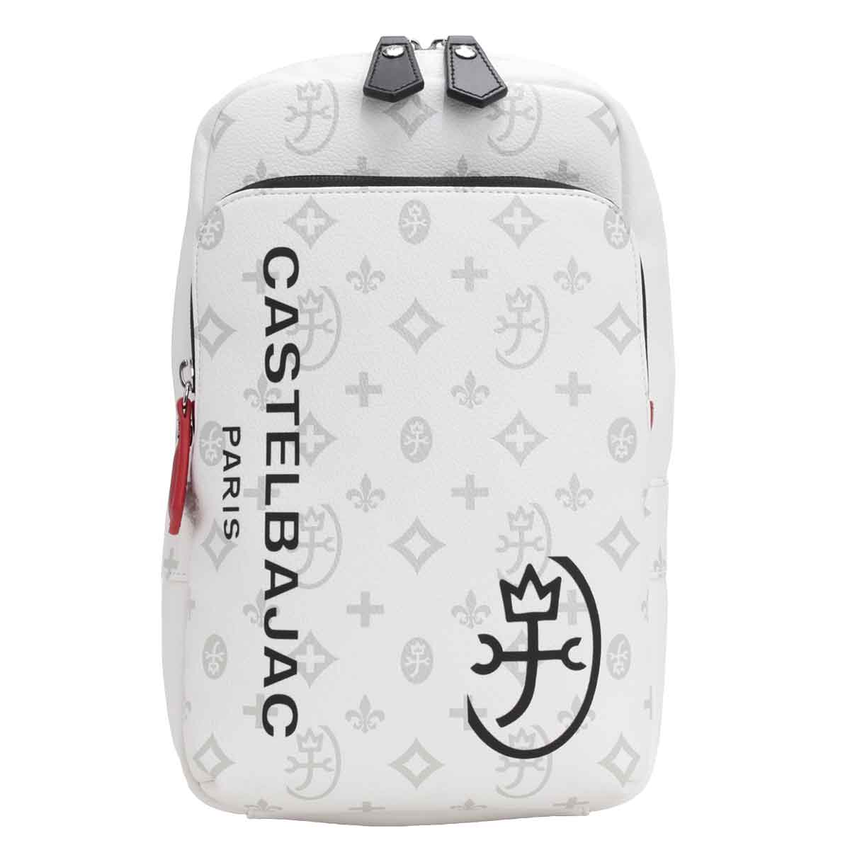 【極美品】カステルバジャック　ルポ　ボディバッグ　スリング　ビッグロゴ　ネイビー 極美品】カステルバジャック ルポ ボディバッグ スリング