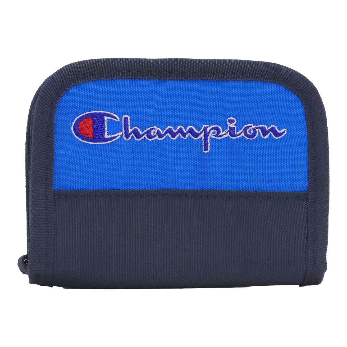 二つ折り財布 チャンピオン 財布 Champion メンズ 男の子 バイカラー キッズ ジュニア マジックテープ 小銭 ファスナー 札入れ カード  コード付き プレゼント