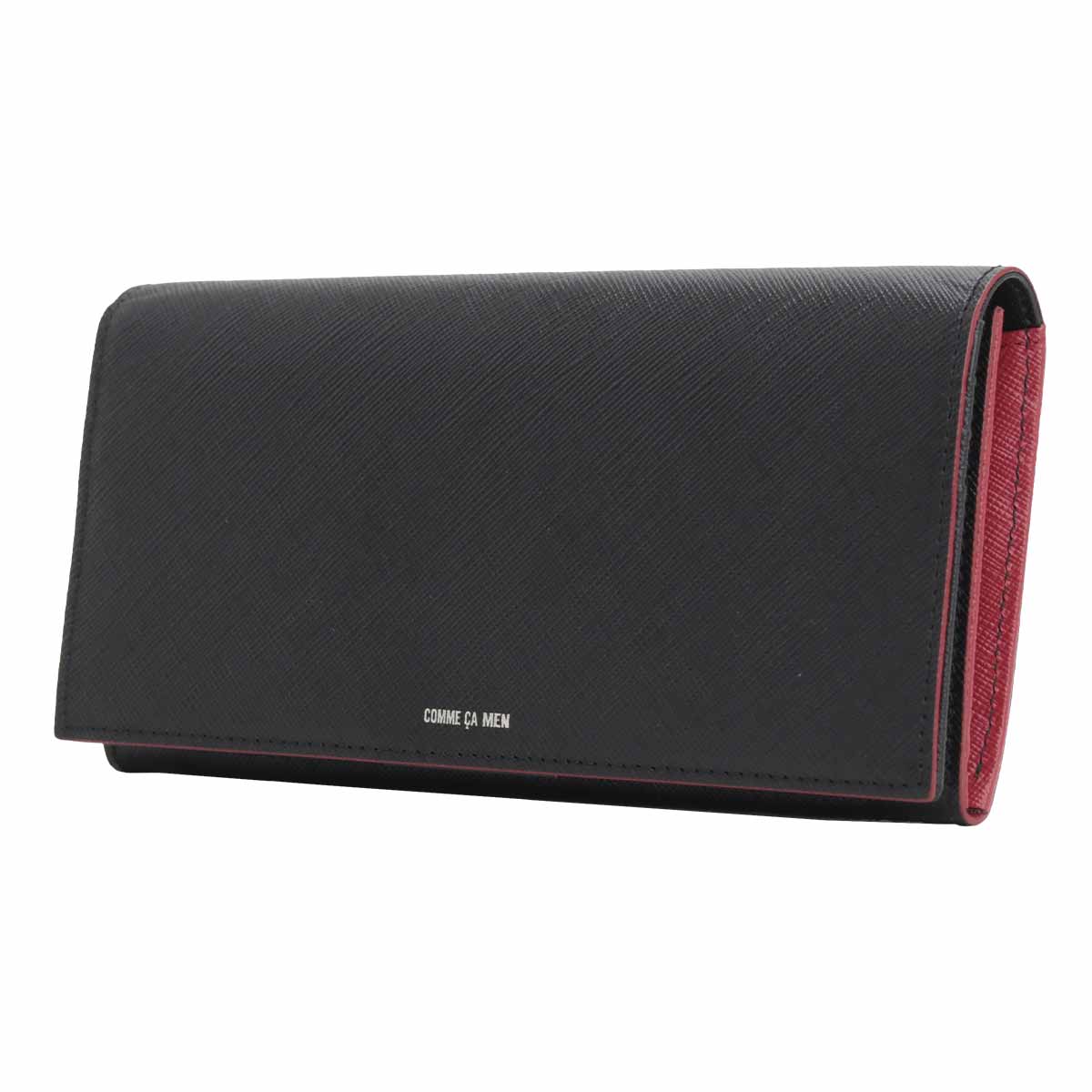 COMME CA MEN（コムサメン） 長財布 かぶせ型 ロングウォレット 本革
