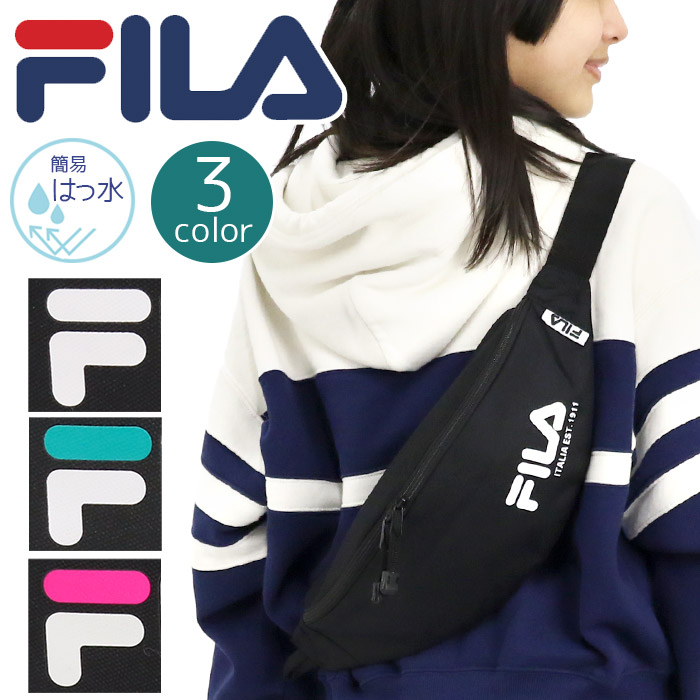 新品 FILA ロゴ ウエストポーチ ボディバッグ 3ポケット ユニセックス