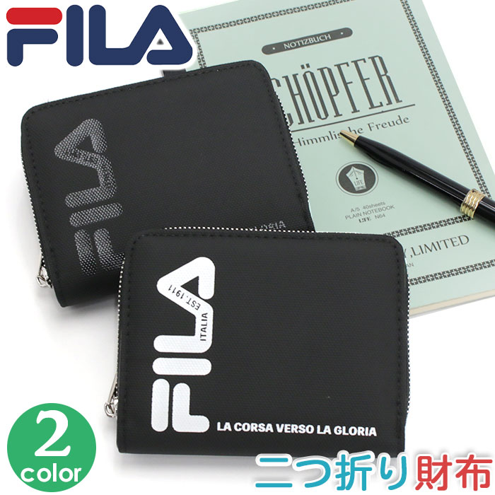 FILAコート、財布　メンズ 本革  小銭 折りたたみ財布  軽量 レザー FILA 財布 メンズ 二つ折り ブランド フィラ財布 コンパクト財布