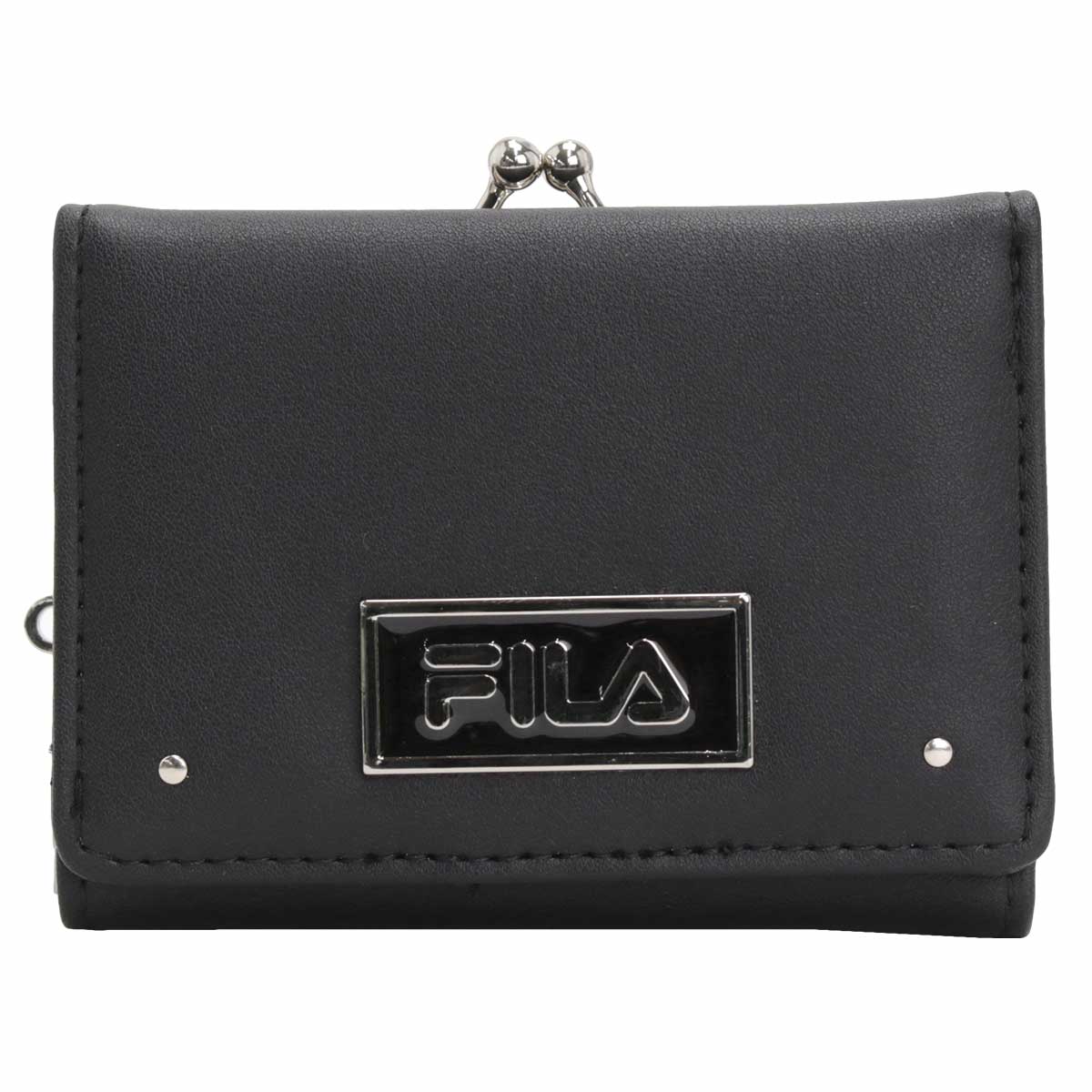 FILA（フィラ） 三つ折り財布 コンパクト グラデブローチ がま口