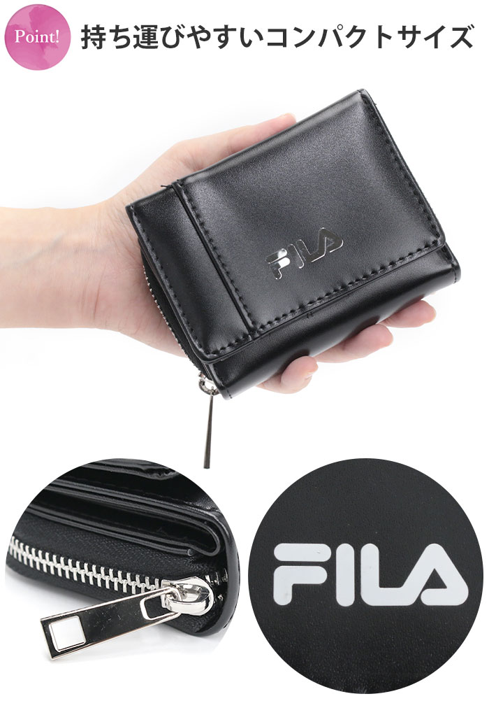 FILA　小銭入 FILA（フィラ） コインケース 小銭入れ メンズ 本革 L字ファスナー