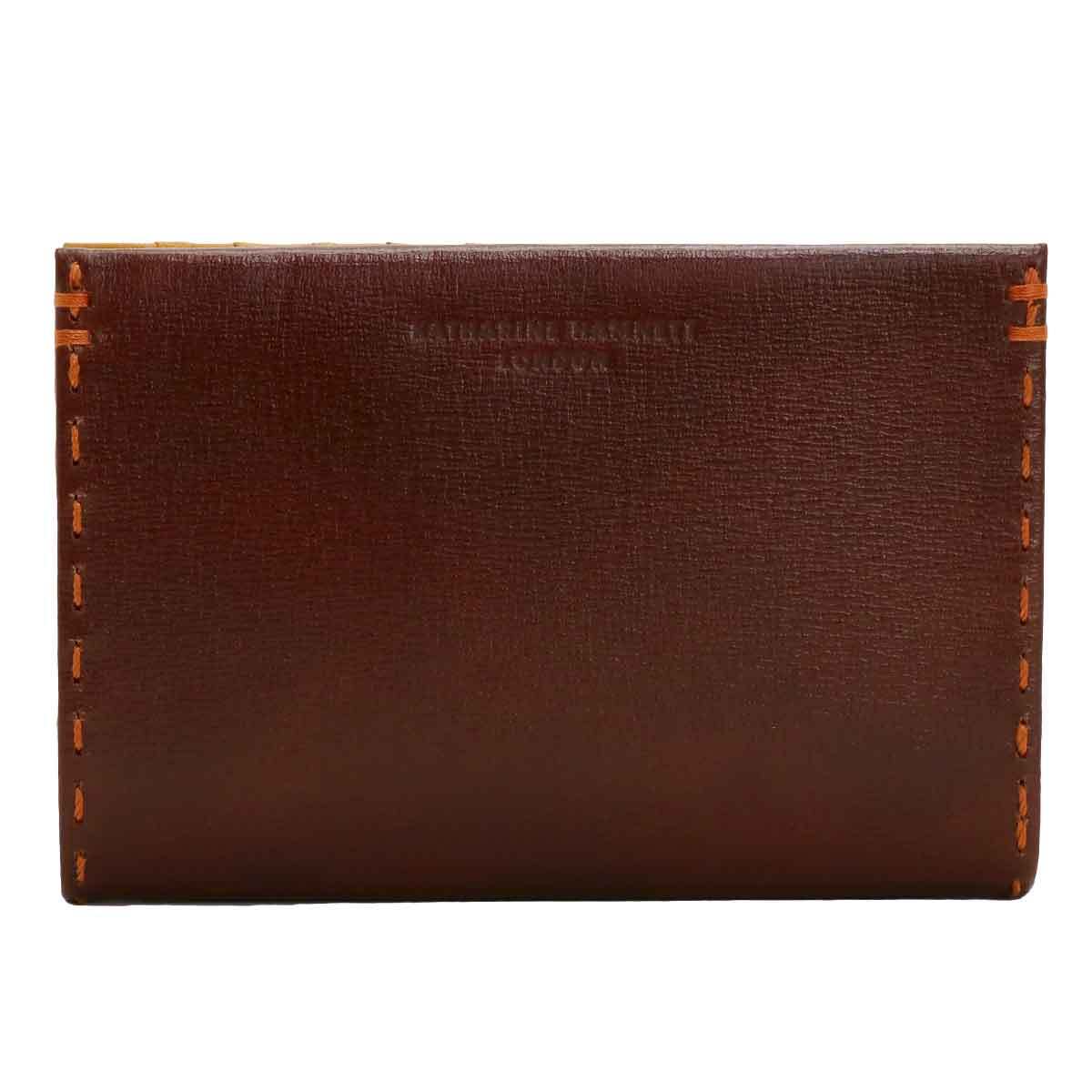 二つ折り 財布 メンズ レディース KATHARINE HAMNETT LONDON キャサリンハムネット ロンドン 折財布 牛革 型押し スナップボタン 札入れ ポケット｜pro-shop｜03