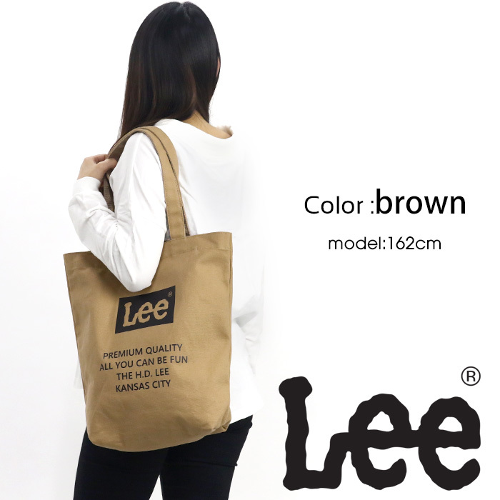 Lee トートバッグ 縦型 リー 帆布 コットン キャンバス 綿
