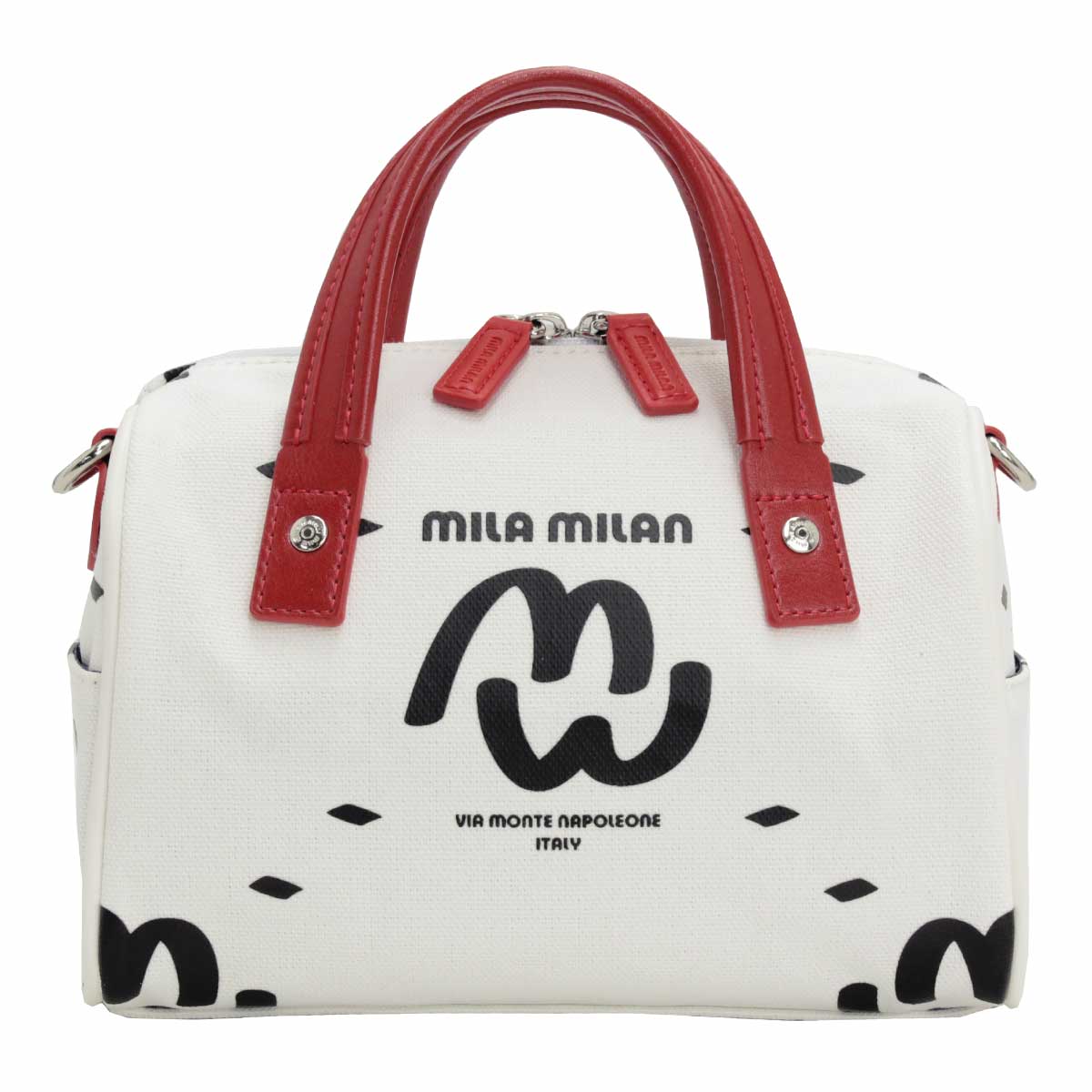 ミラ ミラン 定価1,4万 2WAY ショルダーバッグ ボディバッグ ホワイト ミラ ミラン 定価2万 2WAY ショルダーバッグ ボディバッグ