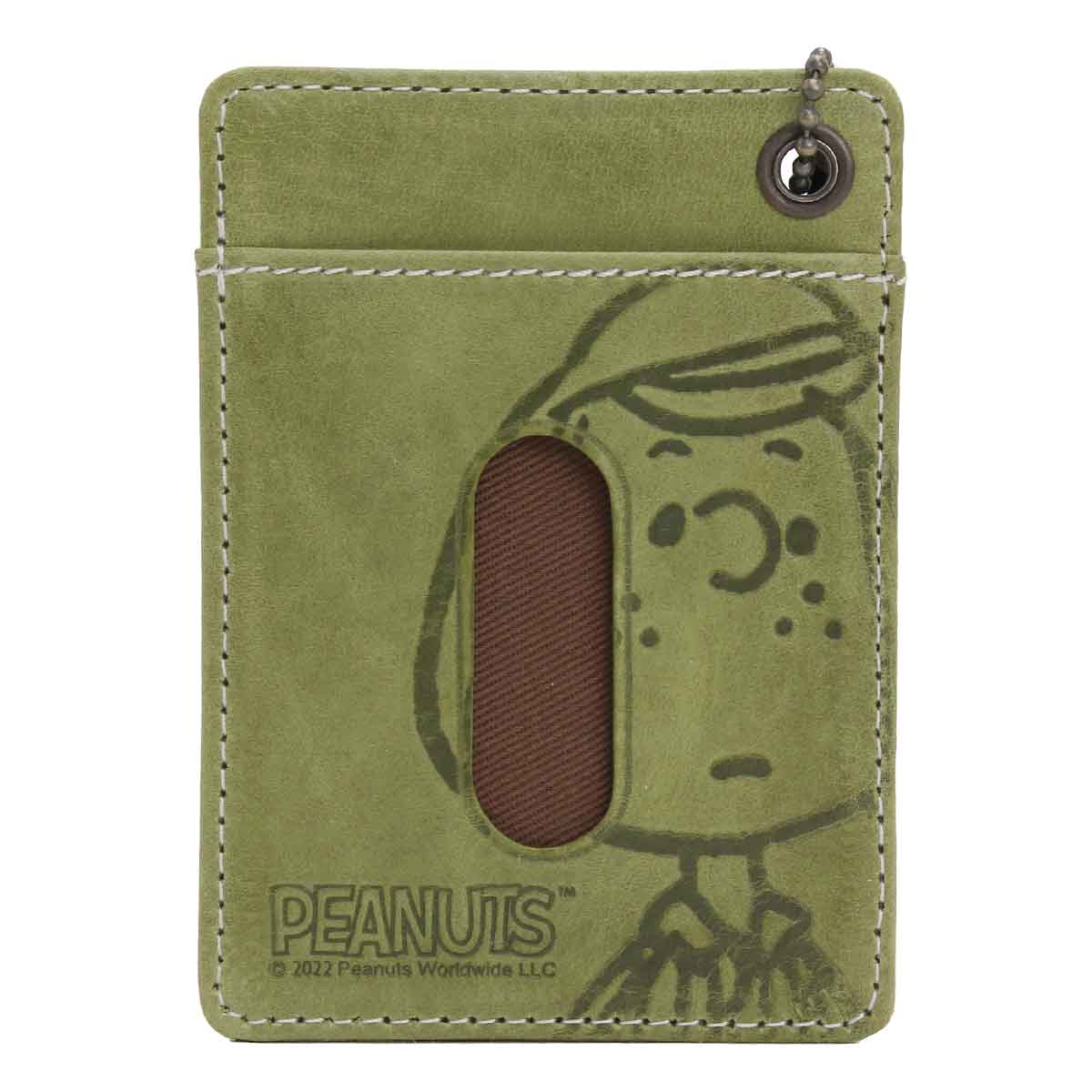 SNOOPY（スヌーピー） パスケース 定期入れ 本革 レディース PEANUTS
