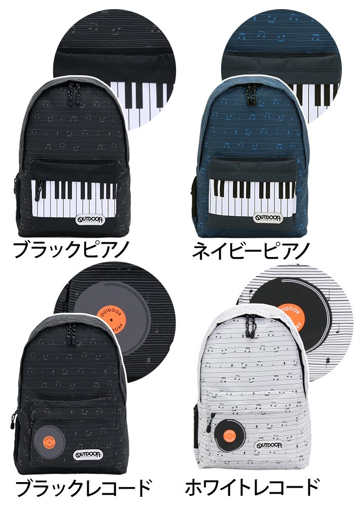 OUTDOOR PRODUCTS アウトドア リュックサック レコード柄 音符