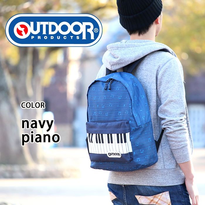OUTDOOR PRODUCTS アウトドア リュックサック レコード柄 音符