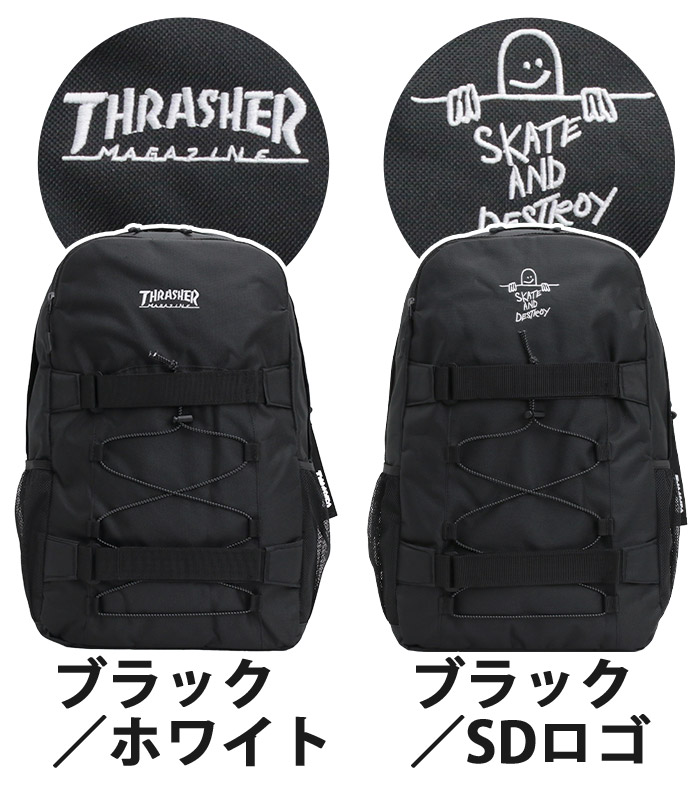 THRASHER ブラックバックパック THRASHER（スラッシャー） リュック メンズ 30L リュックサック バック