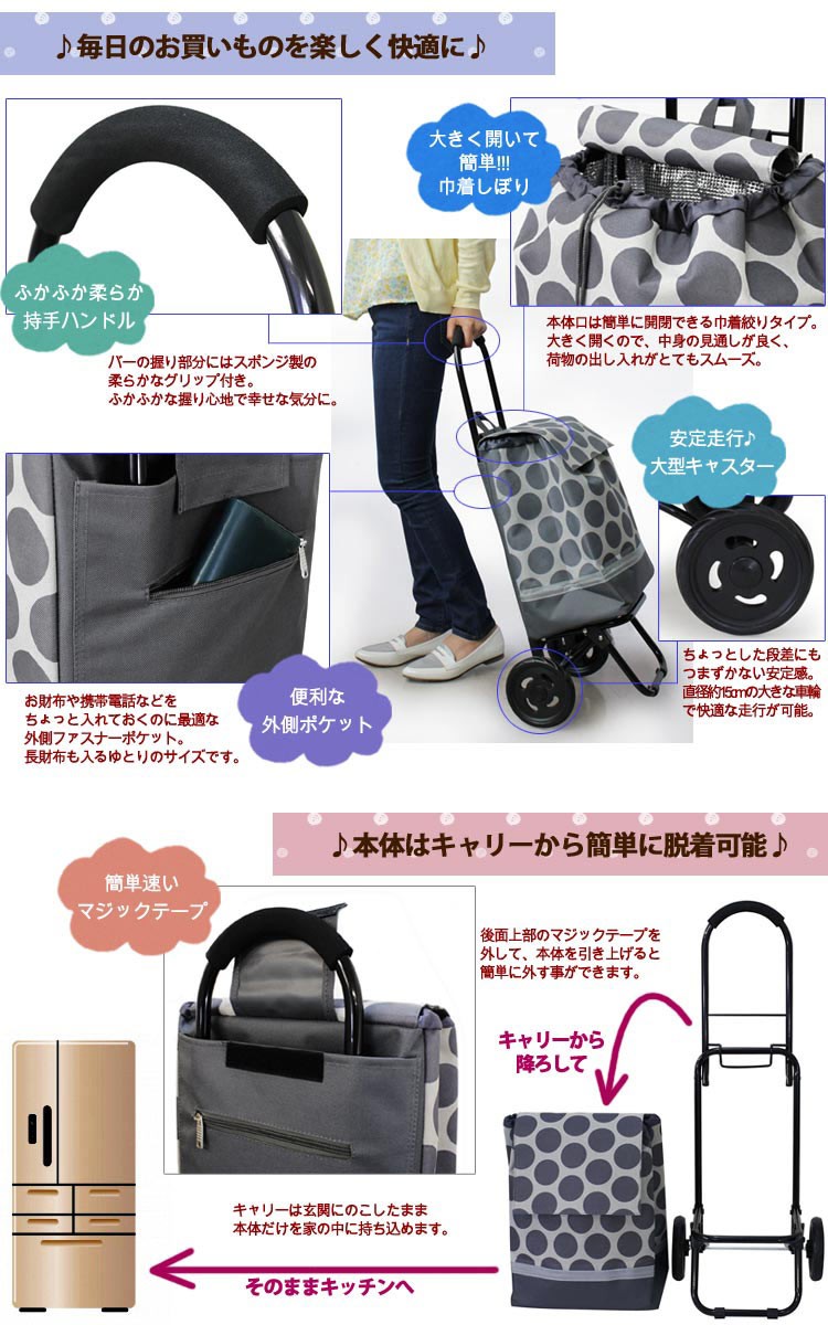 ウノフク キャリーカート ショッピングカート キャリー バッグ ウノフク キャリーカート ショッピングカート キャリー バッグ