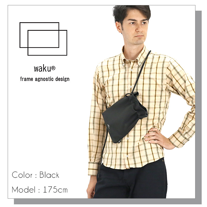 waku ショルダーバッグ ミニ 小さめ ワク 牛革 シボ レディース
