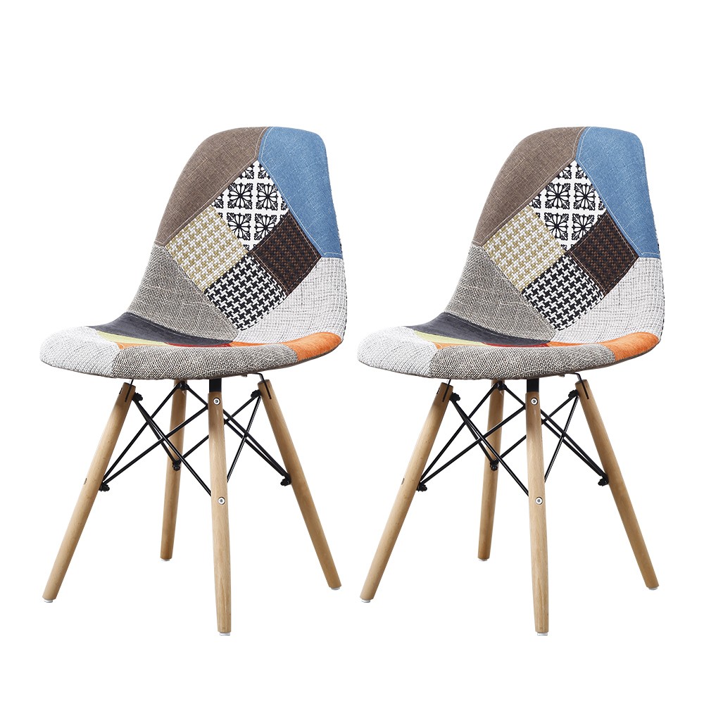 「PROBASTO」イームズチェア ダイニングチェア  イス 椅子 クッション付き 木脚 布地ファブリックタイプ 組立簡単 おしゃれ 北欧 2脚セット 3色あり｜probasto｜02