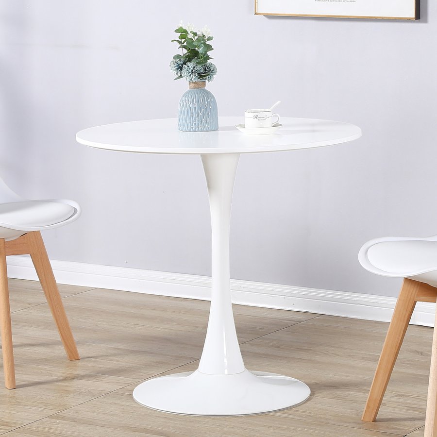 「PROBASTO」カフェテーブル チューリップテーブル ダイニングテーブル ラウンドテーブル テーブル おしゃれ 円形 80cm 北欧 シンプル 白  ホワイト 2人掛け
