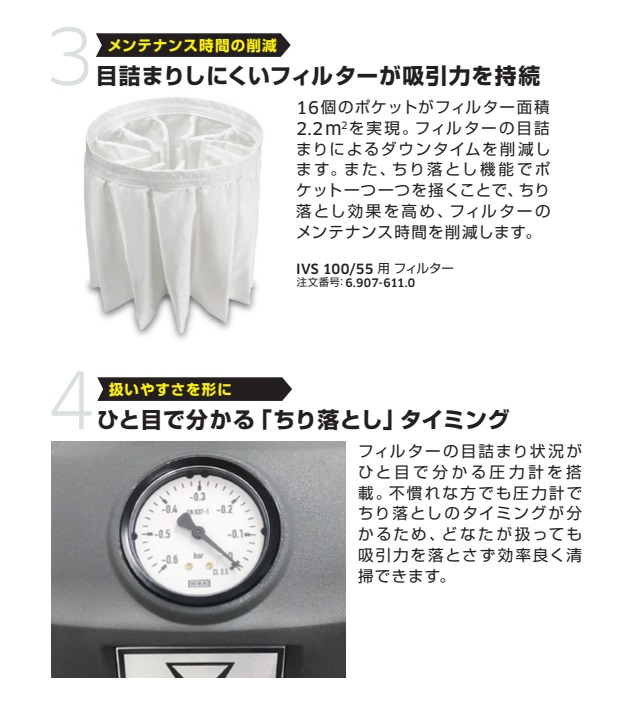 ケルヒャー 業務用 産業用掃除機 IVS 10...の詳細画像3
