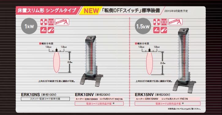 ダイキン　ERK15NNV 新品　セラムヒート　シーズヒーター セラムヒート ダイキン シーズヒーター 縦型 タワー型 業務用