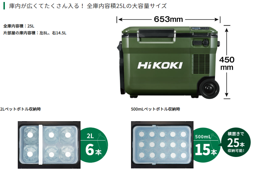 HiKOKI ハイコーキ UL18DBA-WMGZ コードレス冷温庫 25L