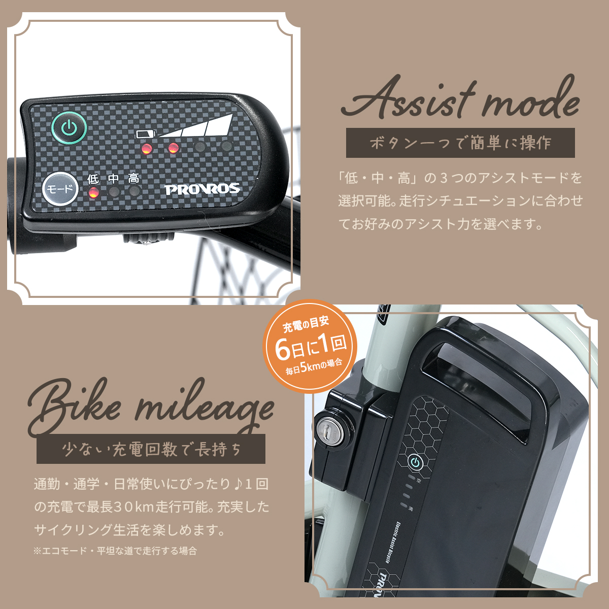 PROVROS 電動自転車 折りたたみ 電動アシスト自転車 20インチ シングルギア 最大30km走行 型式認定 公道可能 P-201E | PROVROS | 12