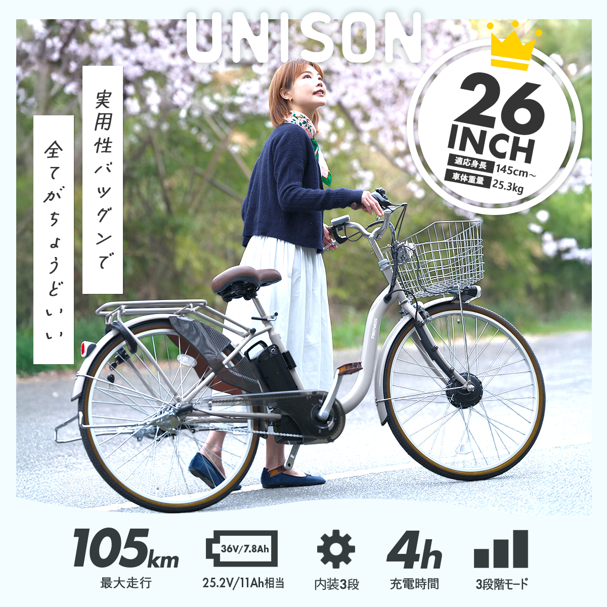 PROVROS（プロブロス） UNISON ユニゾン 電動自転車 電動アシスト
