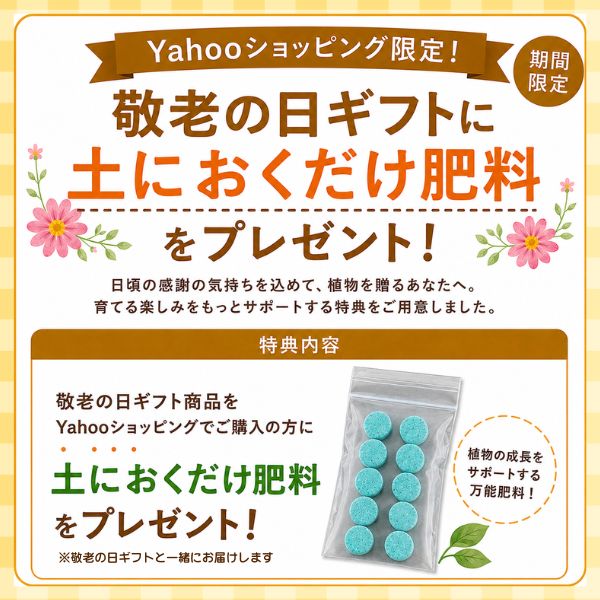 Yahoo限定特典★土におく肥料プレゼント