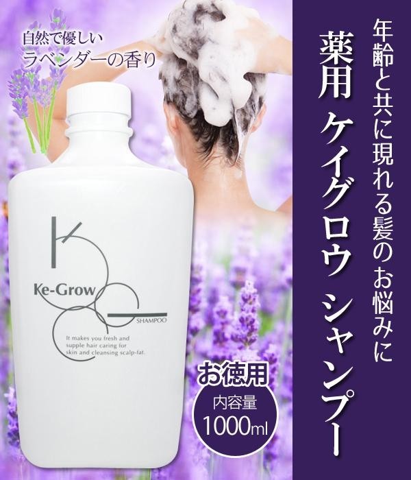 シャンプー 頭皮 髪 薄毛 薬用 ケイグロウ お徳用 1000ml(詰替用) 悩み