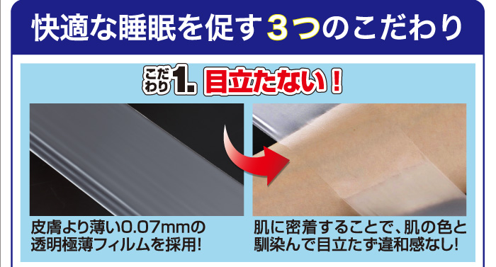 快適な睡眠を促す3つのこだわり