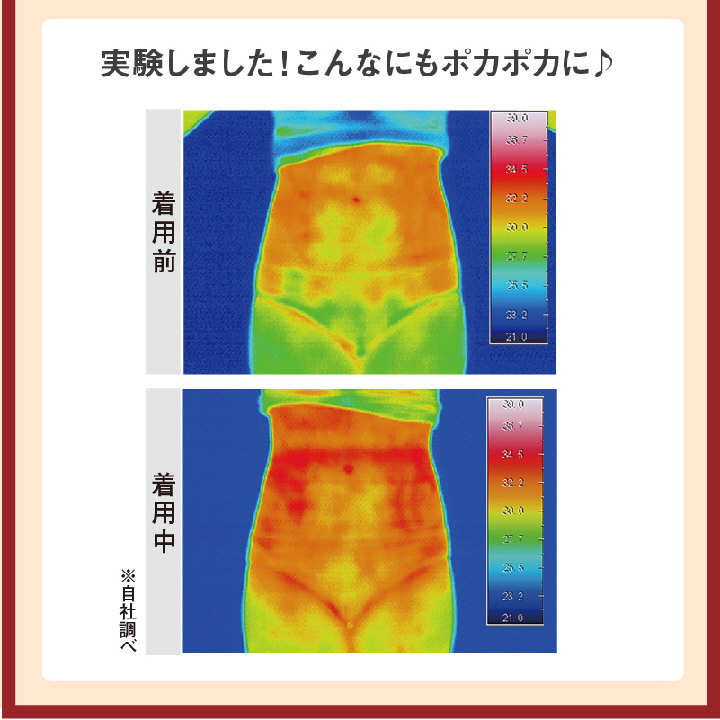 実験しました こんなにもポカポカに