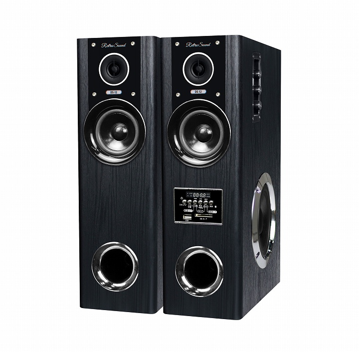 ダイナミックサウンドスピーカー DS-12 黒木目調