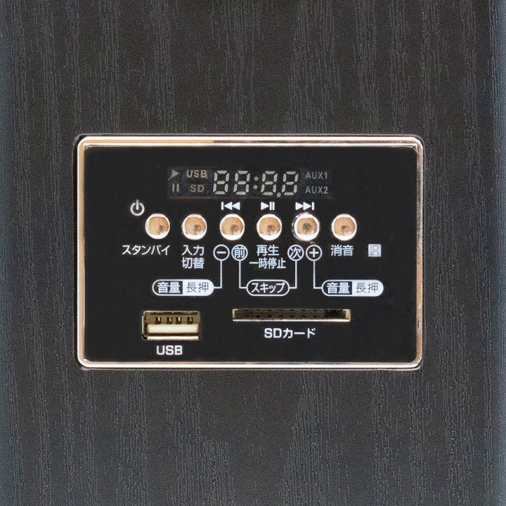 ダイナミックサウンドスピーカー DS-12 黒木目調