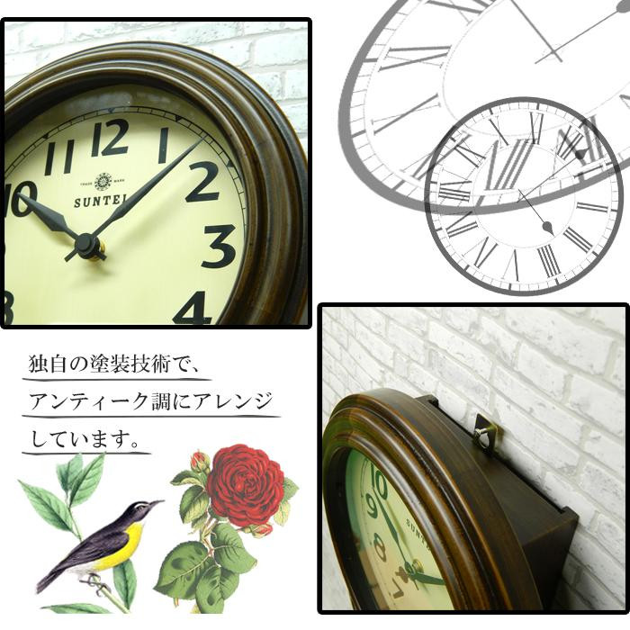 Amazon.co.jp: さんてる レトロ 電波 振り子 柱時計 日本製