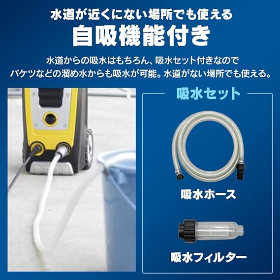 水道が近くに無い場所でも使える 自給機能付き