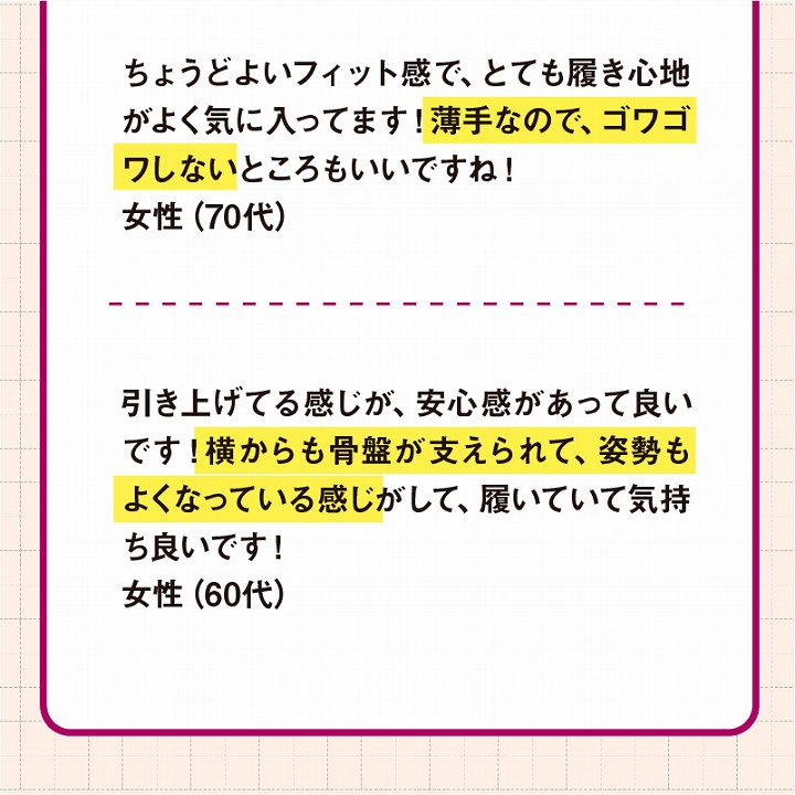ちょうどよいフィット感　薄手なのでゴワゴワしない