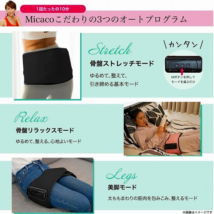 Micacoのこだわりの3つのオートプログラム